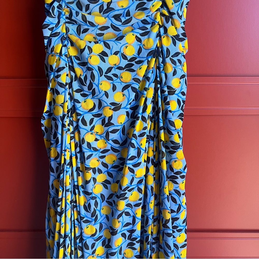 Diane Von Furstenberg Dacey Ruched Mesh Midi Dress - Picture 8 of 12